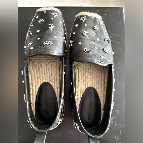 Rebecca Minkoff leather moon and stars espadrilles- 9M black (Beatriz) - Picture 2 of 7